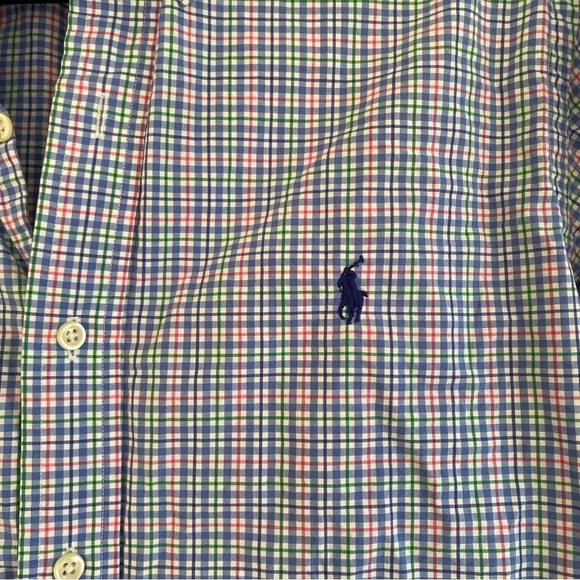 Ralph Lauren Men's Blue and Red Striped Button Down Shirt size Large - Picture 4 of 6